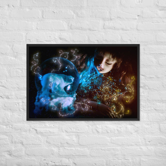 Winter Lights ~ Framed matte paper poster